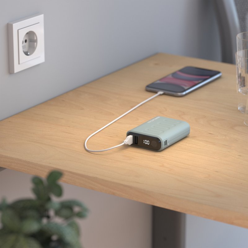 RealPower Powerbank PB-20000 PD light blue