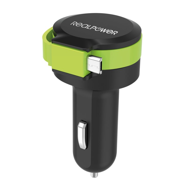 RealPower KFZ-Ladegerät Charger M 2400mA 1xUSB 1xMicro-USB