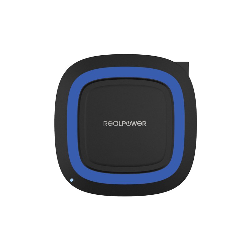 RealPower FreeCharge-10 Smartphone Noir Secteur Recharge sans fil Charge rapide Intérieure