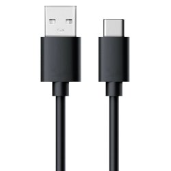 RealPower Datenkabel schwarz USB-A auf USB-C