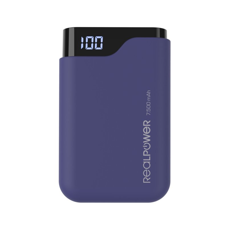 RealPower Powerbank PB-7500C Navy Blue 7.500mAh