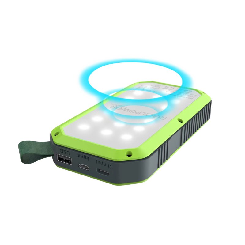 RealPower Powerbank PB-10000 Solar schwarz 10.000mAh