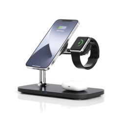 RealPower ChargeAIR Mag Smartphone, Smartwatch, Tablette Noir USB Recharge sans fil Intérieure