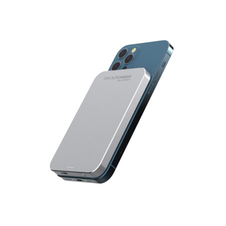 RealPower PB-5000 Mag Lithium Polymer (LiPo) 5000 mAh Wireless charging Silver