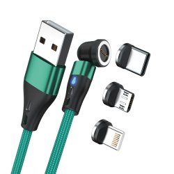 RealPower MagneticCharge3 câble USB 2 m USB A Vert
