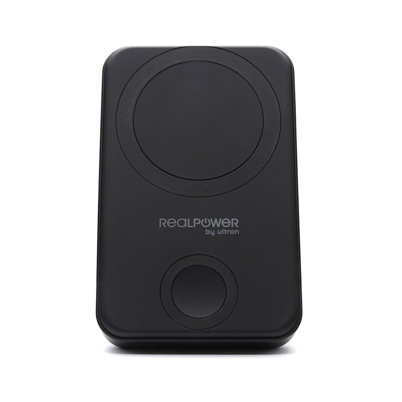 RealPower 444408 banque d'alimentation électrique 10000 mAh Recharge sans fil Noir