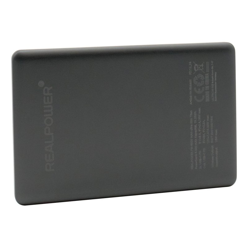 RealPower PB-5000 MAG 5000 mAh Recharge sans fil Titane