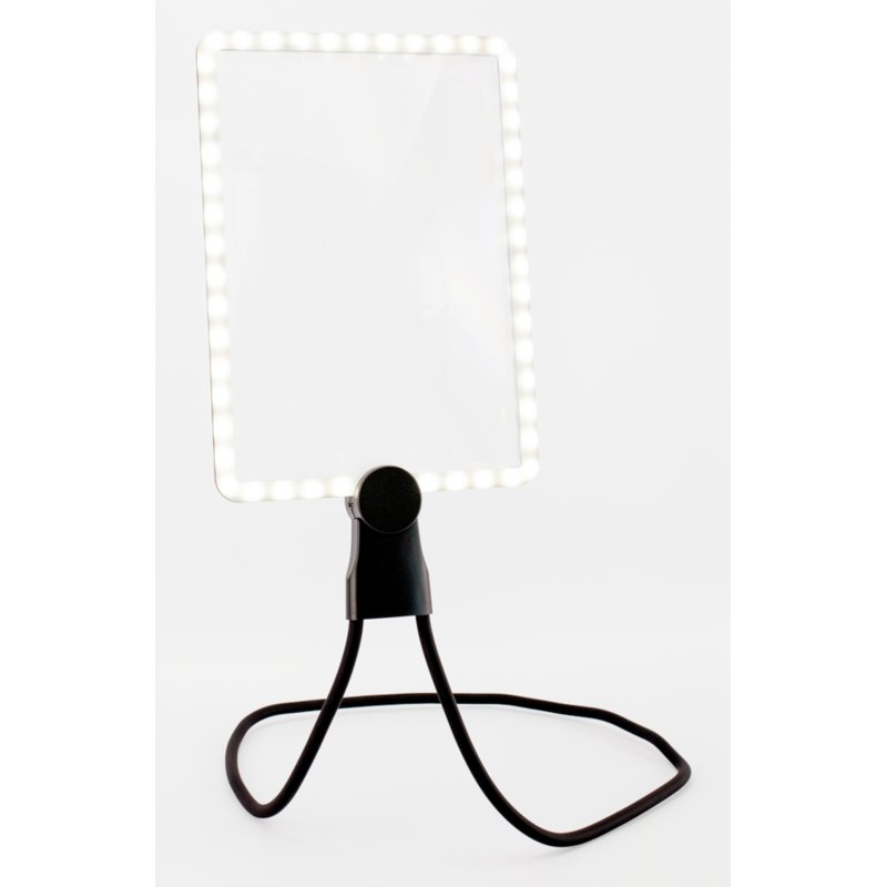 REALPOWER LED-Lupe HL-1,rechteckige LED-Leselupe zum umhänge