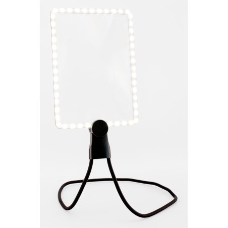 REALPOWER LED-Lupe HL-1,rechteckige LED-Leselupe zum umhänge