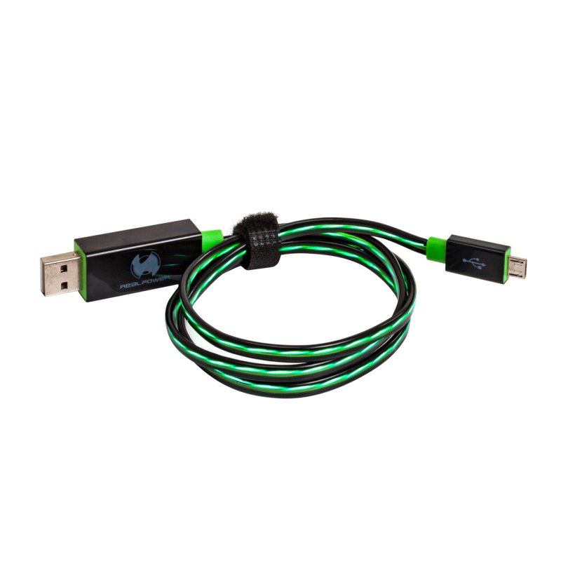 RealPower USB A/Micro-USB B 0.75m câble USB USB 2.0 0,75 m Noir, Vert