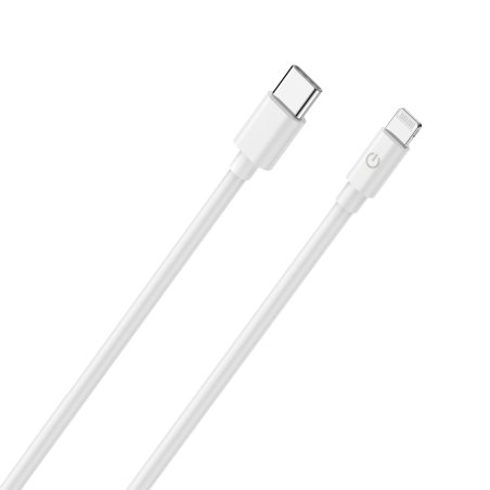 RealPower Lade/Datenkabel USB-C auf Lightning 2m weiß MFI 3A