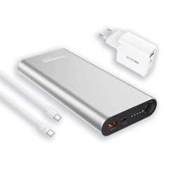 RealPower Powerbank PB-20000PD Pro Set silber 20.000mAh