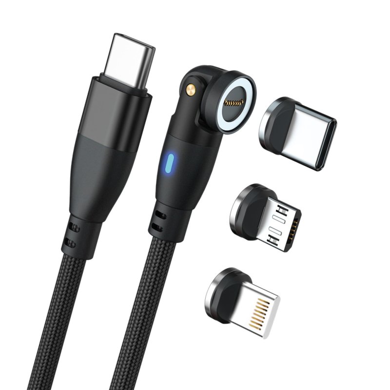 RealPower MagneticCharge 100 câble USB 1 m USB C Noir
