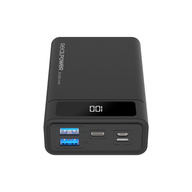 RealPower PB-20k PD 20000 mAh Black