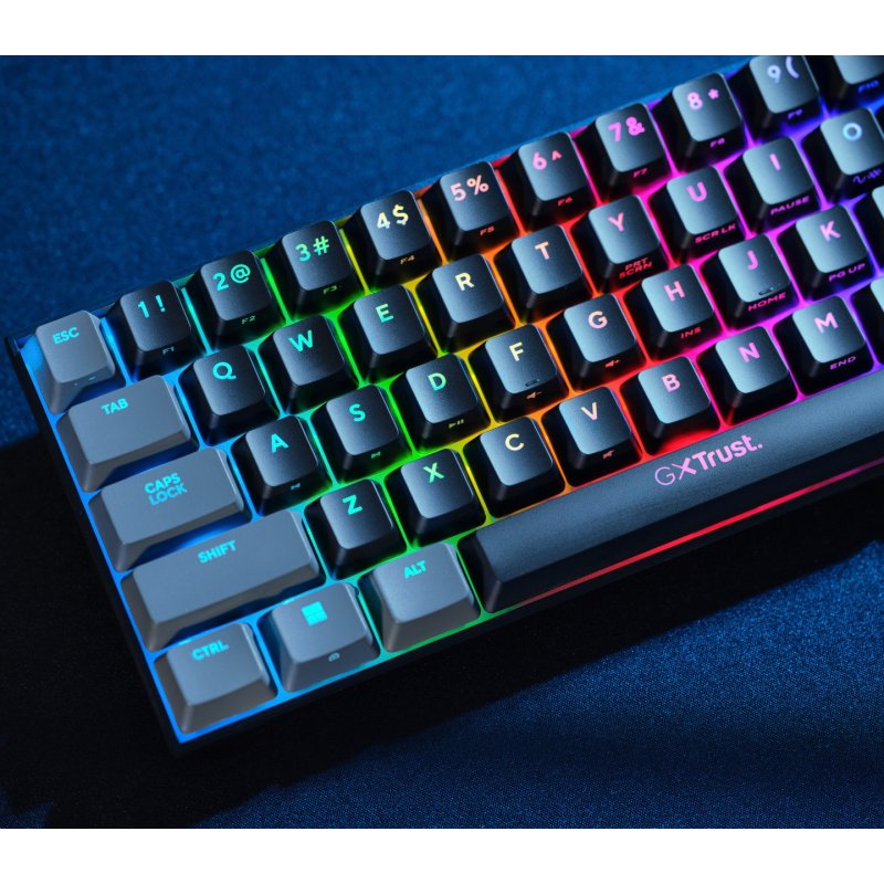 Trust GXT 867 Acira keyboard Gaming USB QWERTZ German Black, Grey