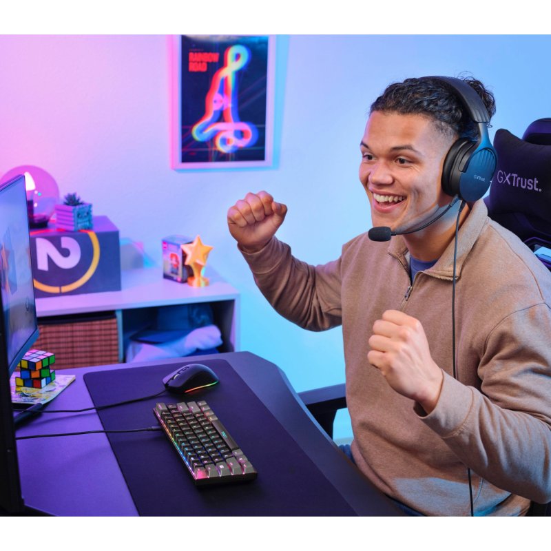 Trust GXT 867 Acira clavier Gaming USB QWERTZ Allemand Noir, Gris