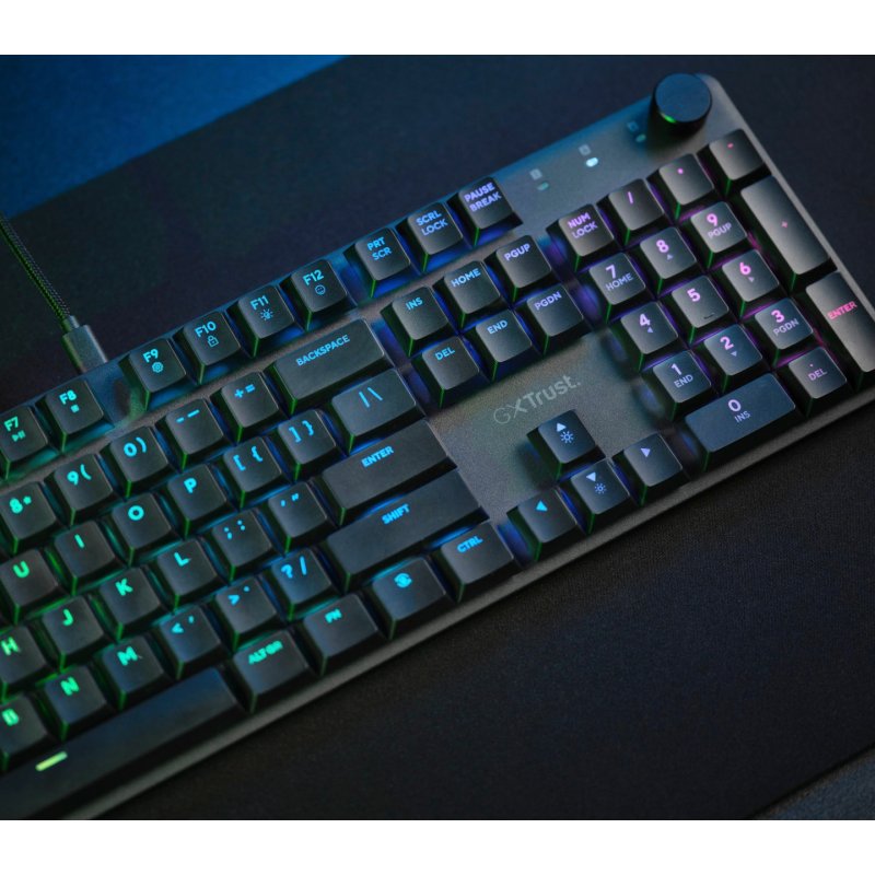 Trust GXT 866 Torix keyboard Gaming USB QWERTZ German Black