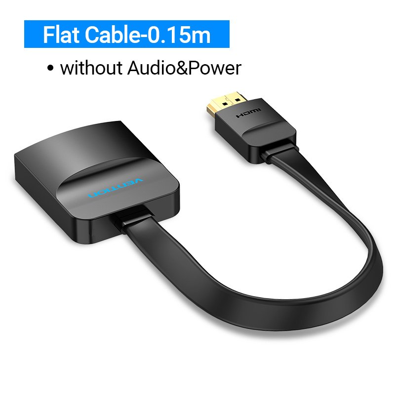 Vention 74345 câble vidéo et adaptateur 0,15 m VGA (D-Sub) HDMI Type A (Standard) Noir