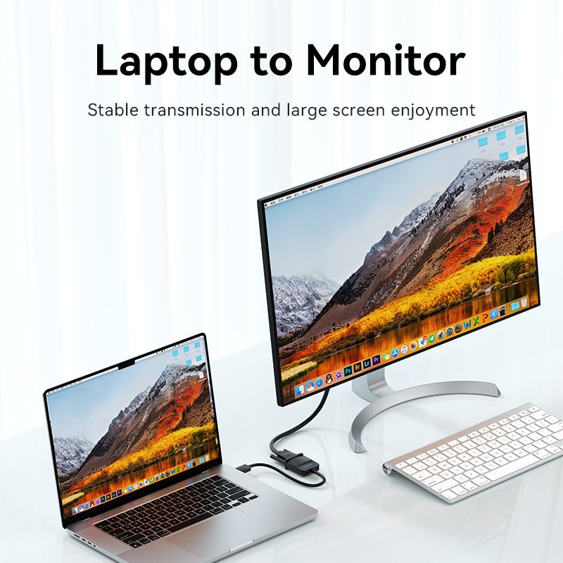 Adaptateur Vention HDMI mâle vers VGA femelle 15cm (Noir)