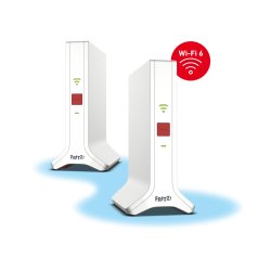 Mesh Set FRITZ! 4200 2-pack Edition International Bi-bande (2,4 GHz / 5 GHz) Wi-Fi 6 (802.11ax) Rouge, Blanc 2x2/4x4