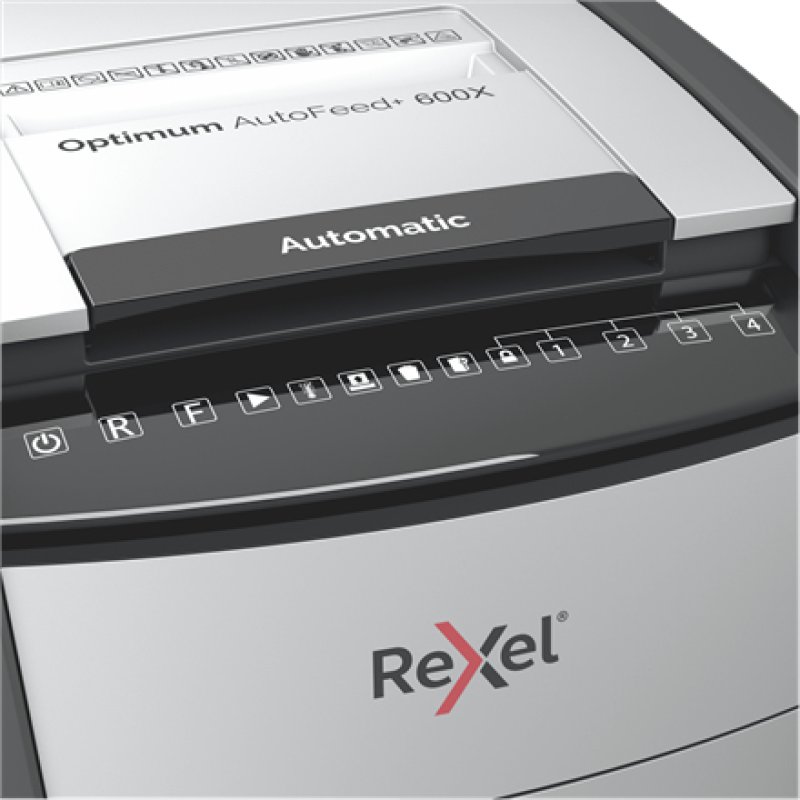 Rexel Optimum AutoFeed 600X Automatic Cross Cut Paper Shredder P4