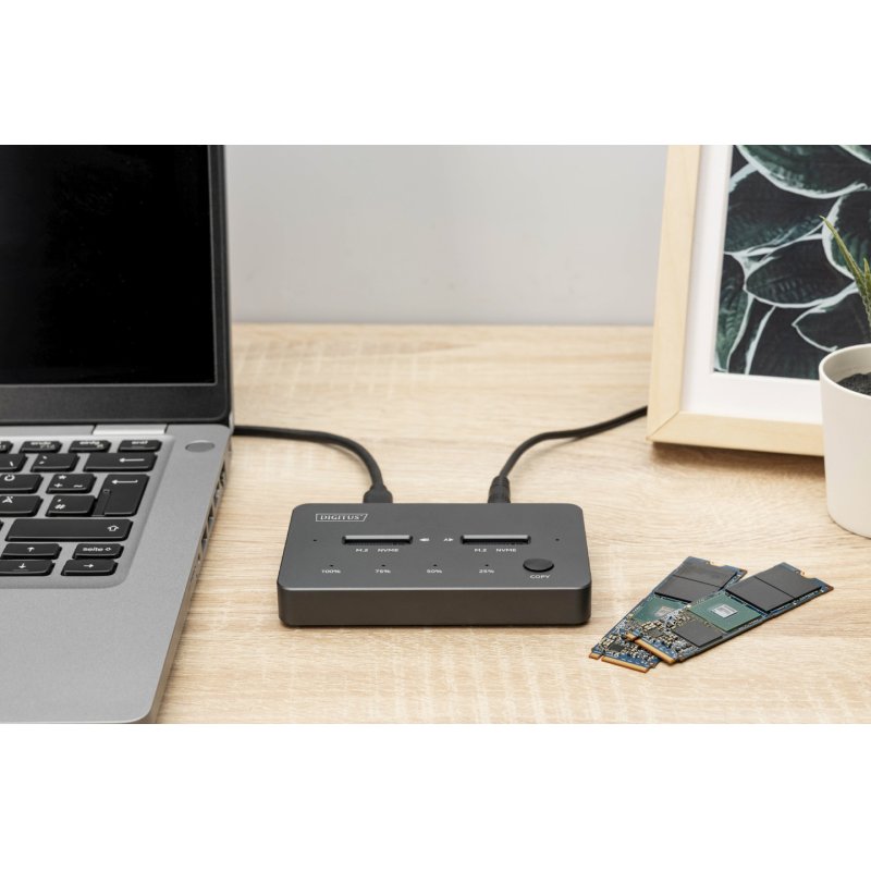 DIGITUS USB M.2 NVMe Klonstation, SSD, USB3.1 Typ-C