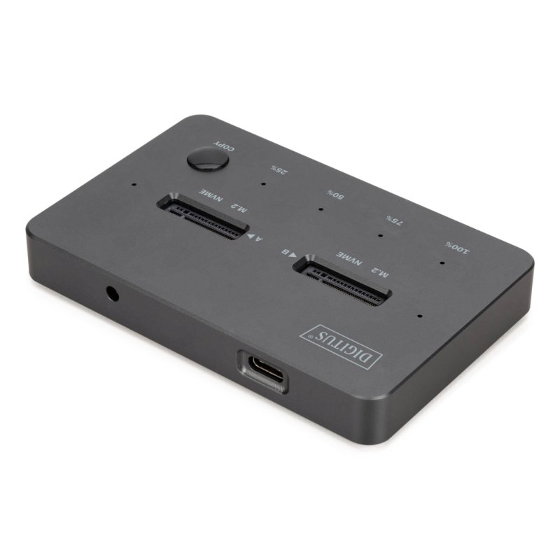 Digitus Station de clonage NVMe Boîtier USB3.1 Gen2 Type-C NVMe M.2 SSD