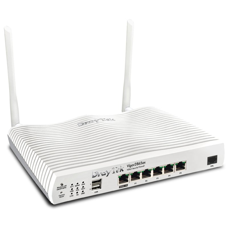 DrayTek Vigor 2865ax routeur sans fil Gigabit Ethernet Bi-bande (2,4 GHz / 5 GHz) Blanc