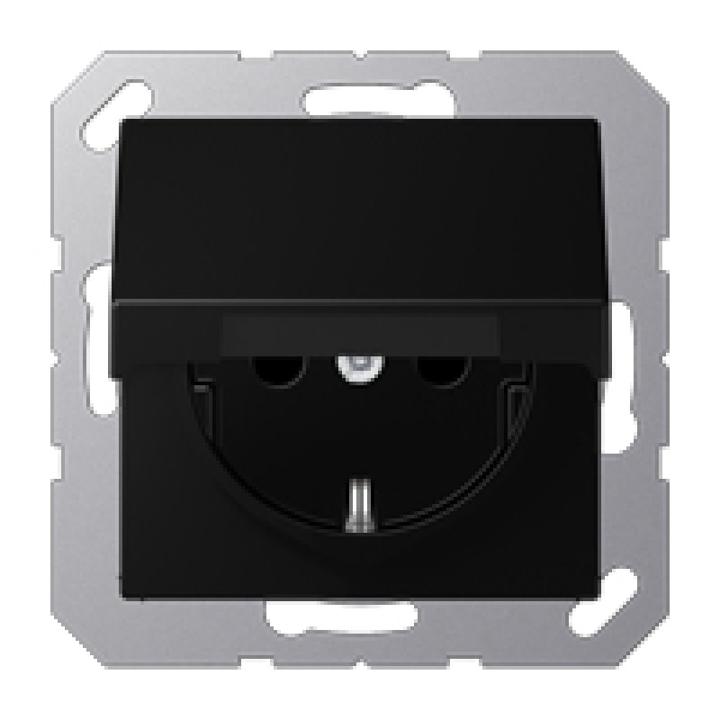 JUNG A 1520 BFKL SWM socket-outlet Type F Black, Graphite