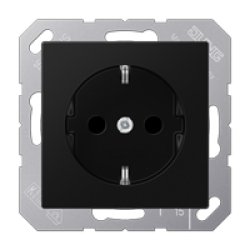JUNG A 1520 BF SWM socket-outlet Type F Black, Graphite