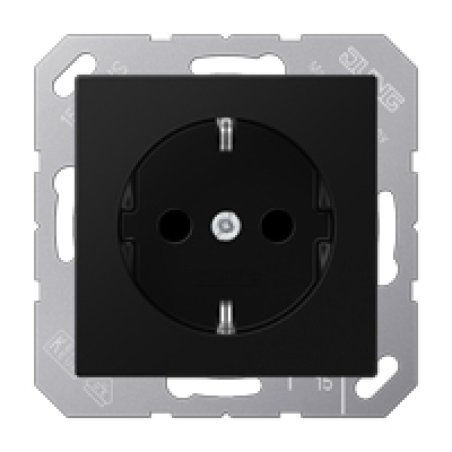 JUNG A 1520 BF SWM socket-outlet Type F Black, Graphite