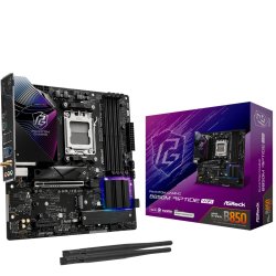 Asrock B850M RIPTIDE WIFI, AMD B850, AM5, Micro ATX, 4 DDR5, HDMI, DP, Wi-Fi 7, 2.5G LAN, RGB, 3x M.2