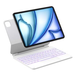 Inateck Magnetische Tastaturhülle, weiß für iPad Air 11" M3/M2 (2025/2024), iPad Air 6/5/4, iPad Pro 11" 4/3/2/1