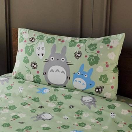MON VOISIN TOTORO - Totoro Feuille - Housse de Coussin Natsu 45x45cm