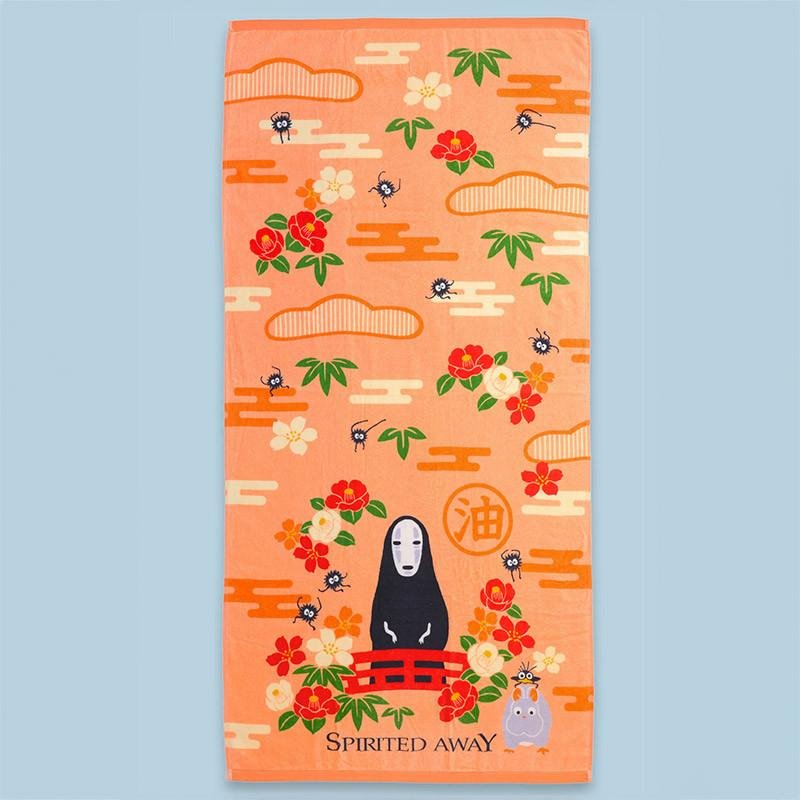 LE VOYAGE DE CHIHIRO - No Face & Fleurs - Serviette de bain 70x140cm