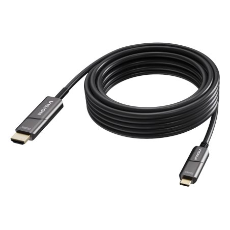 Vision TC 10MUSBCHDMI /BL câble vidéo et adaptateur 10 m USB Type-C HDMI Type A (Standard) Noir