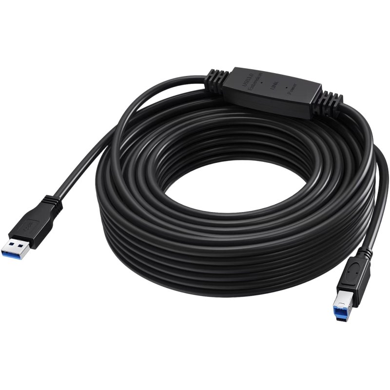 Vision TC 15MUSB3.0 /BL USB cable USB 3.2 Gen 1 (3.1 Gen 1) 15 m USB C USB B Black