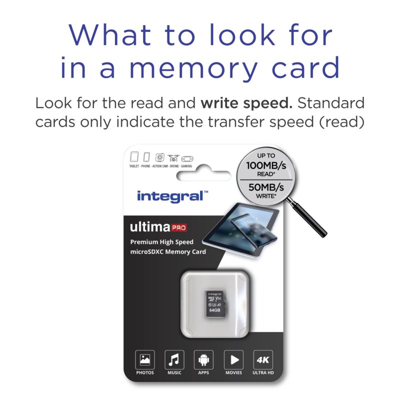 Integral INMSDX64G-100/70V30 mémoire flash 64 Go MicroSD UHS-I