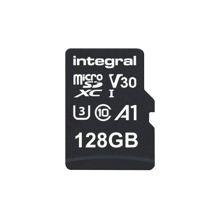 Integral 128GB MICRO SDXC UHS-1 U3 CL10 V30 A1 UP TO 100MBS READ 50MBS WRITE