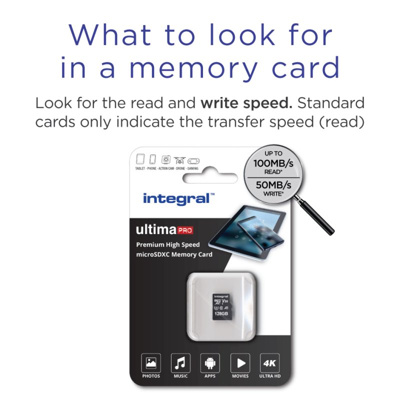 Integral INMSDX128G-100/90V30 mémoire flash 128 Go MicroSD UHS-I