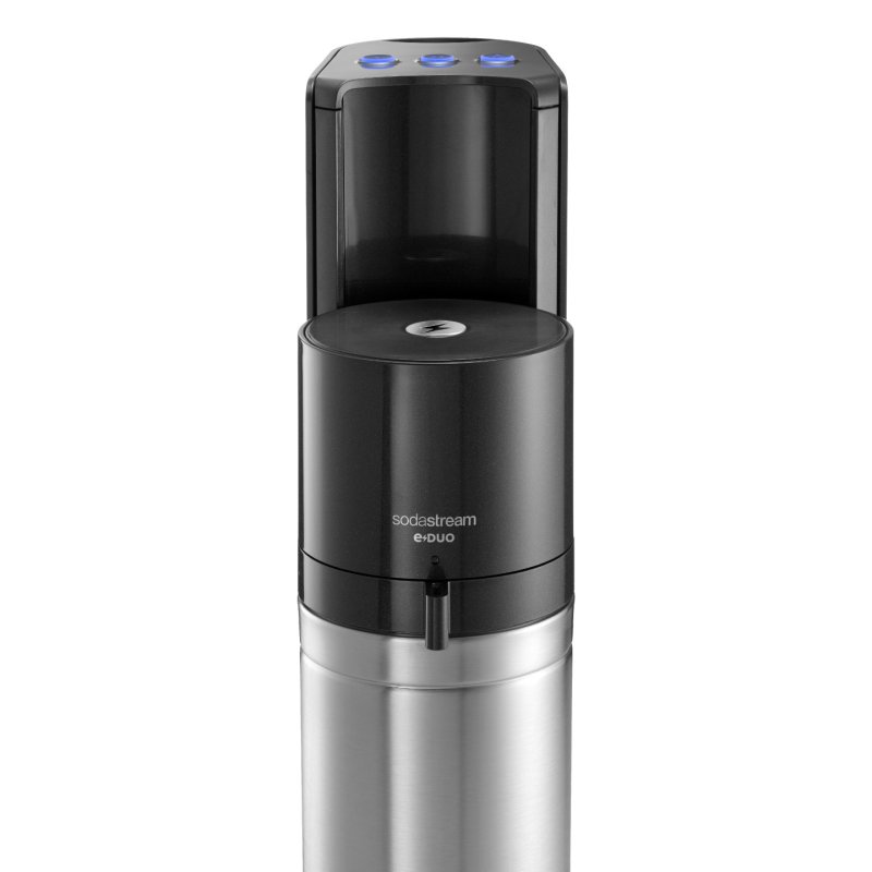 SodaStream E-DUO Métal, Plastique Noir, Acier inoxydable