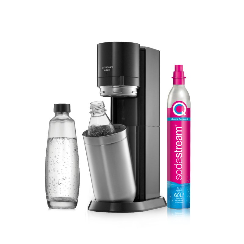 SodaStream E-DUO Metal, Plastic Black, Stainless steel