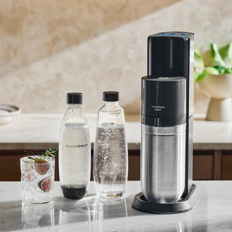 SodaStream E-DUO Metal, Plastic Black, Stainless steel