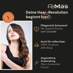 FemMas Hair Color Medium Brown Gold 4.3 Professional Cream Hair Color with Argan Oil, Keratin & Ceramides 100ml
