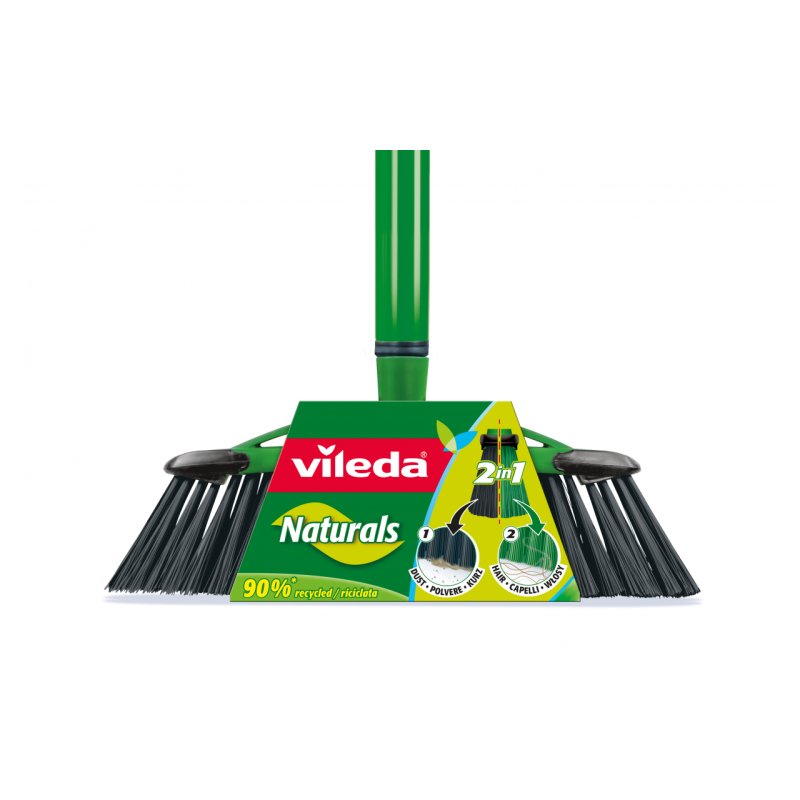 Vileda SCOPA Naturals 2 in 1 with Handle Black Green