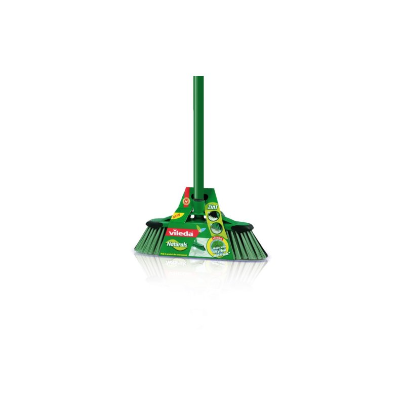 Vileda SCOPA Naturals 2 in 1 with Handle Black Green