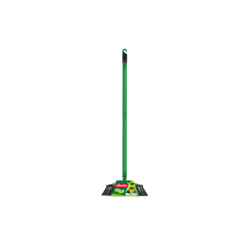 Vileda 129274 broom Indoor Soft / Hard bristle Polyethylene terephthalate (PET), Polypropylene (PP), Steel Black, Green
