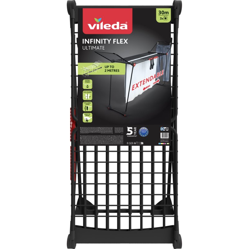 Vileda Infinity Flex Ultimate Floor-standing rack Black