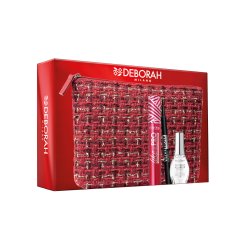 Deborah Milano Pouch Lined Red With Like A Pro Mascara 48h Eyeliner And Gel Effect Top Coat Nail Polish