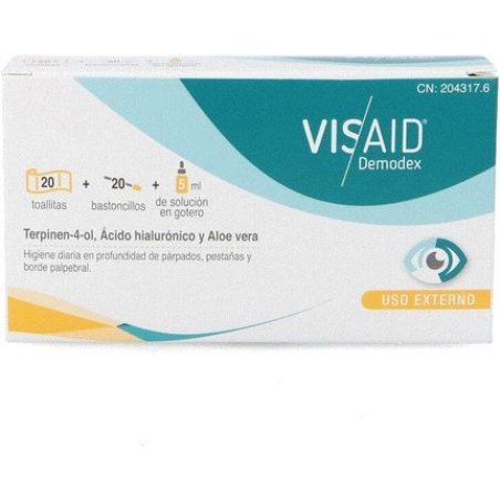 Visaid Demodex Dropper 5ml With 20 Wipes And 20 Buds